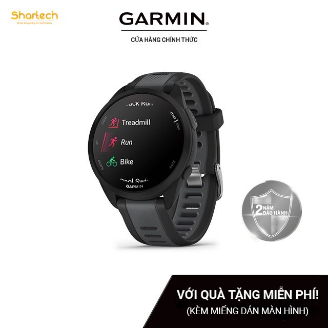 Đồng Hồ Thông Minh Garmin Forerunner 165 Non-Music GPS (Whitestone/Black) - Hàng Chính Hãng