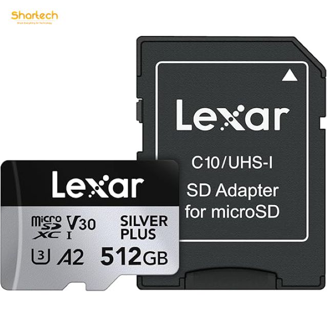 Thẻ nhớ microSD Lexar Silver Plus 512GB/1TB U3 A2 cao cấp, tốc độ đọc 205Mb/s, BH 5 năm
