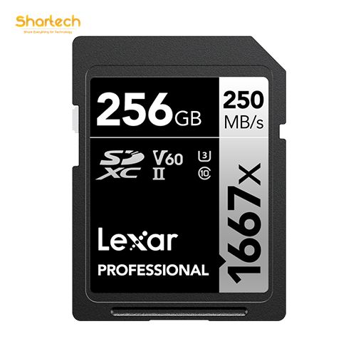 Thẻ nhớ máy ảnh/máy quay Lexar 1667x SDXC UHS-II Professional 64GB/ 128GB/ 256GB, tốc độ đọc 250Mb/s