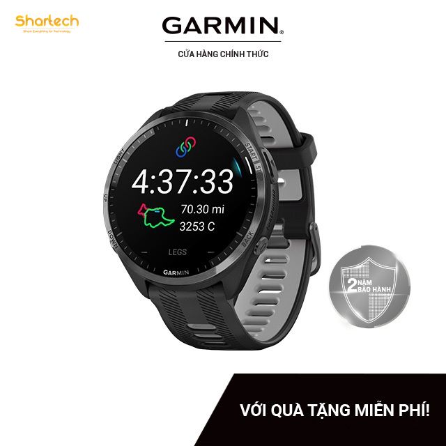Đồng Hồ Thông Minh Garmin Forerunner 965 GPS (Black/White) - Hàng Chính Hãng