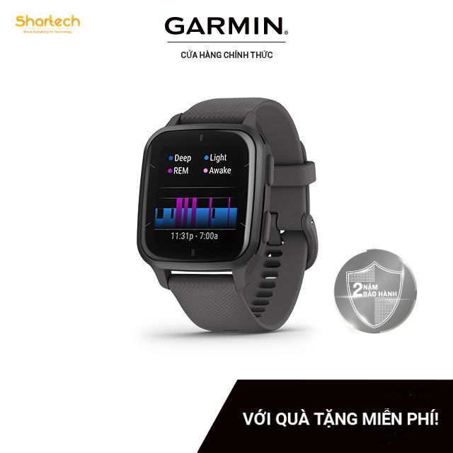 Đồng Hồ Thông Minh Garmin Venu Sq 2 (Shadow Gray/White/Cool Mint) - Hàng Chính Hãng