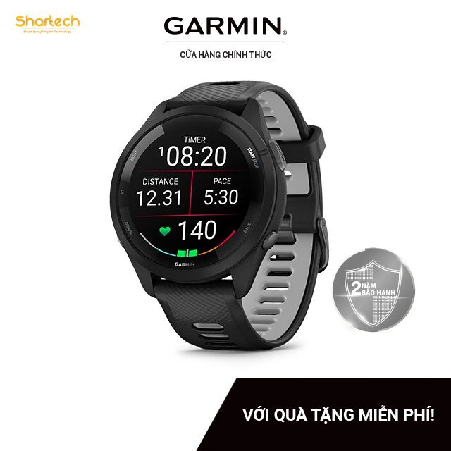 Đồng Hồ Thông Minh Garmin Forerunner 265 Music Wifi GPS (Black/White/Aqua) - Hàng Chính Hãng